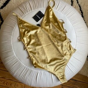 Forever 21 NWT Golden Metallic One-Piece
